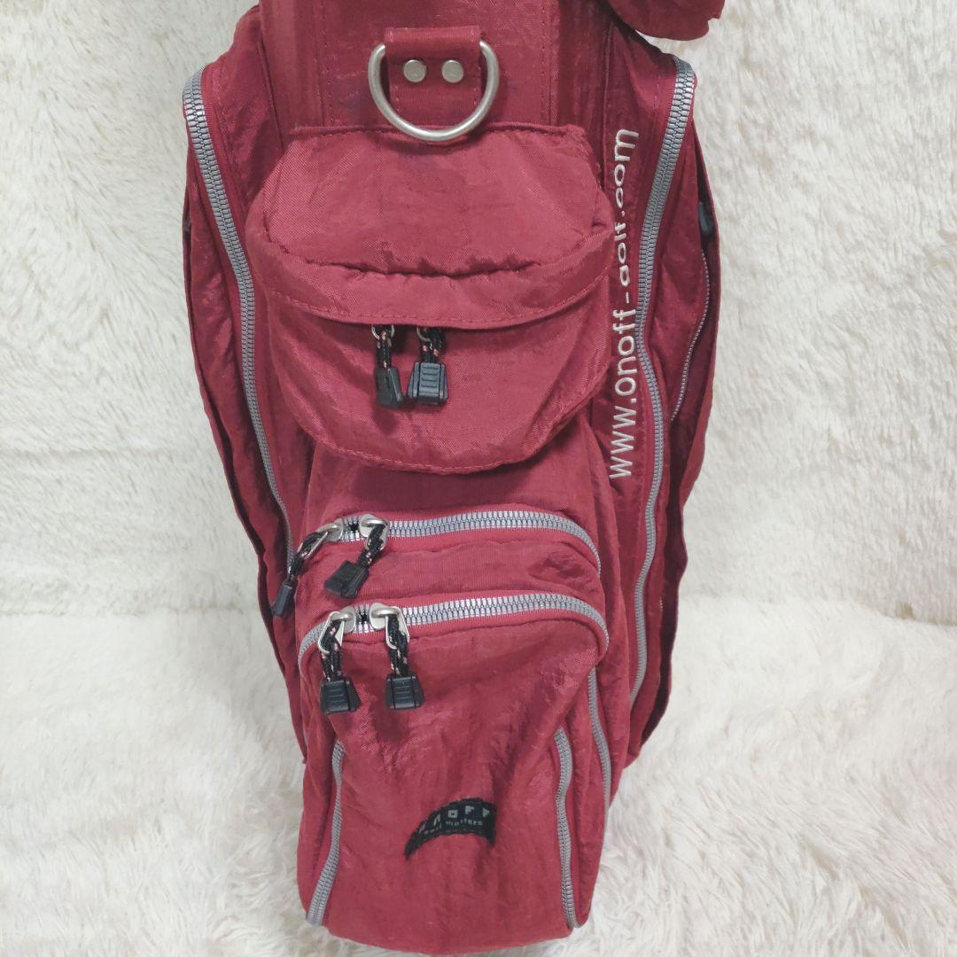 ONOFF★オノフ★9.0型★軽量★良品★スタンド(RED)キャディバッグ
