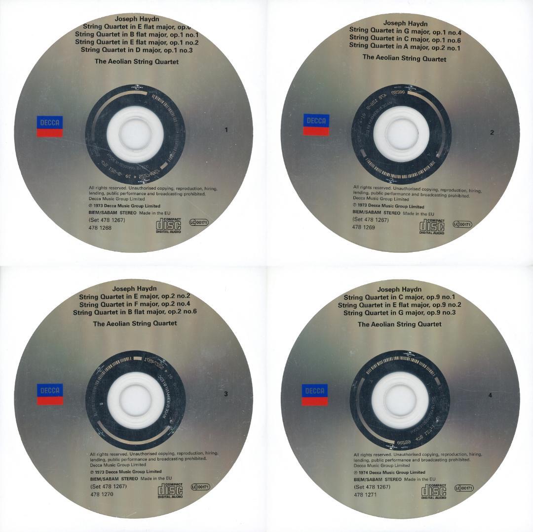 ハイドン弦楽四重奏曲全集 エオリアン四重奏団 22枚組