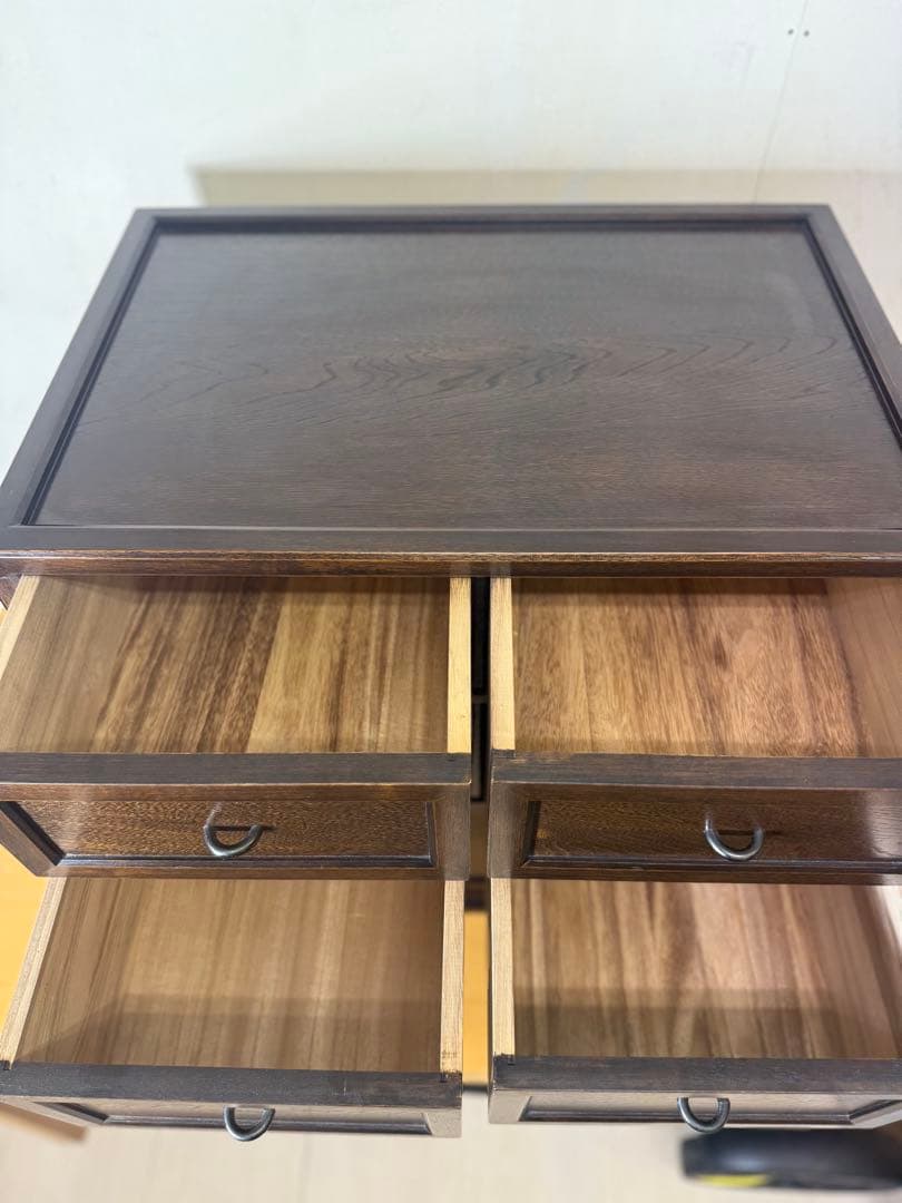 【引取り可】チェスト 和風 リビングチェスト 木製 無垢 リビングボード 完成品