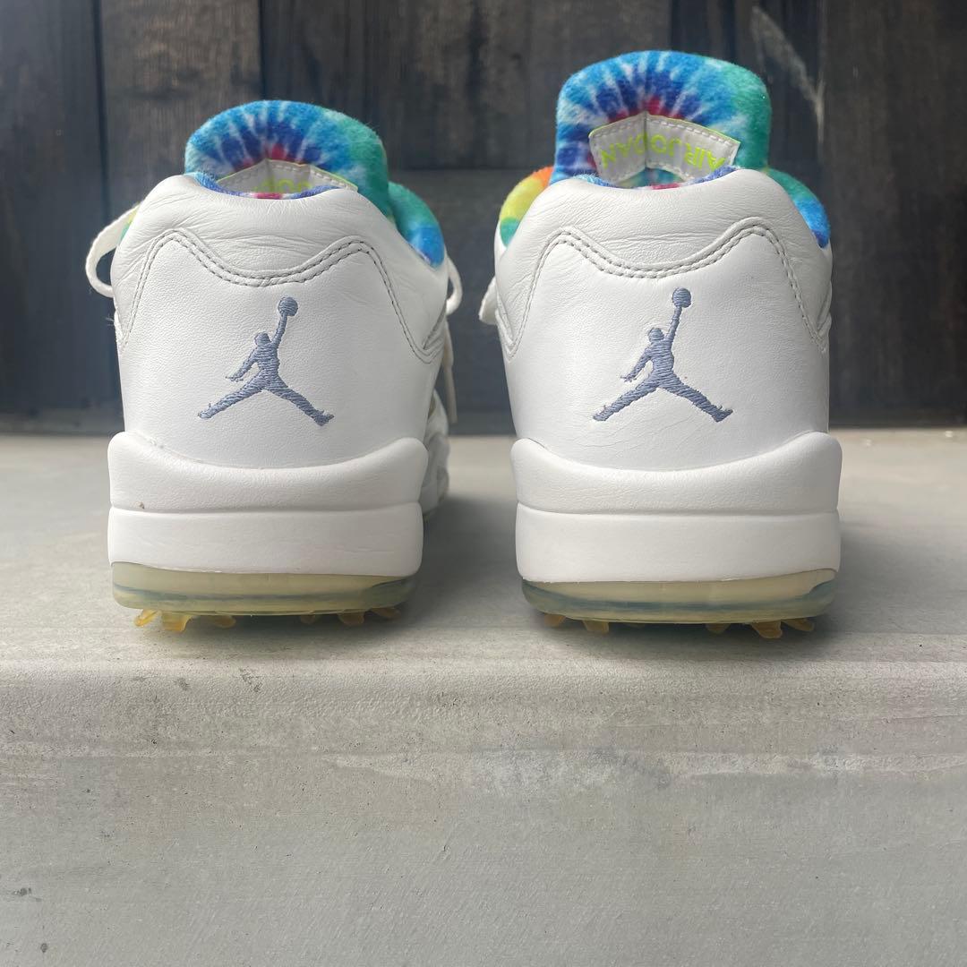 バートナイキゴルフシューズ　ジョーダン5ロー　タイダイ26.5㎝