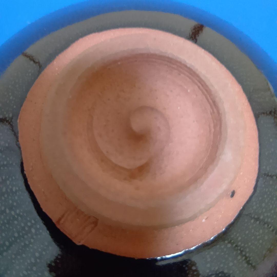 骨董品　新庄東山焼　油滴天目茶碗　五代 涌井弥瓶　 陶磁器　茶器　茶道具　茶碗