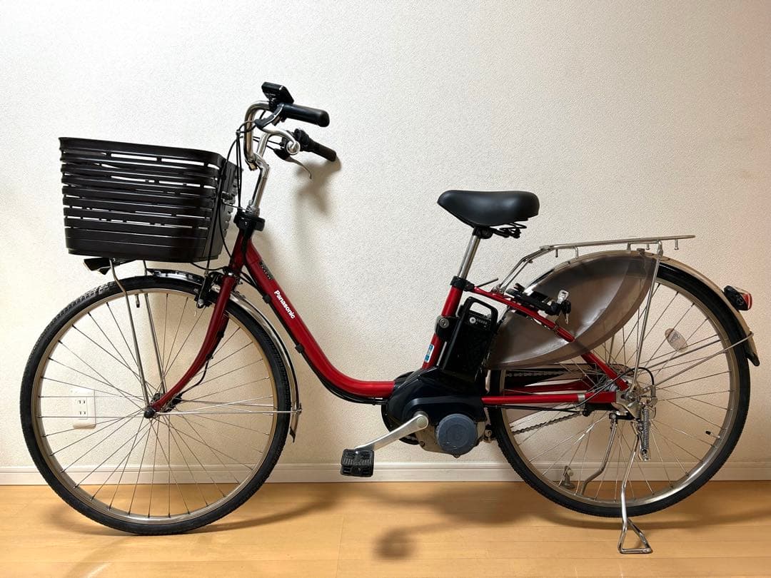 電動自転車　横浜　美品　パナソニック　ビビDX 大容量16Ah 前後タイヤ新品
