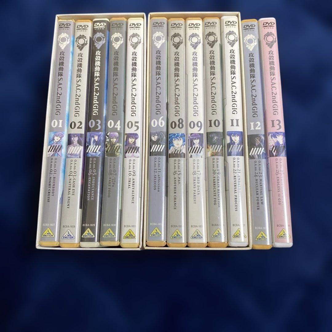 攻殻機動隊 1.2 劇場版 DVD 26巻セット（S.A.C.2nd 7巻欠品）