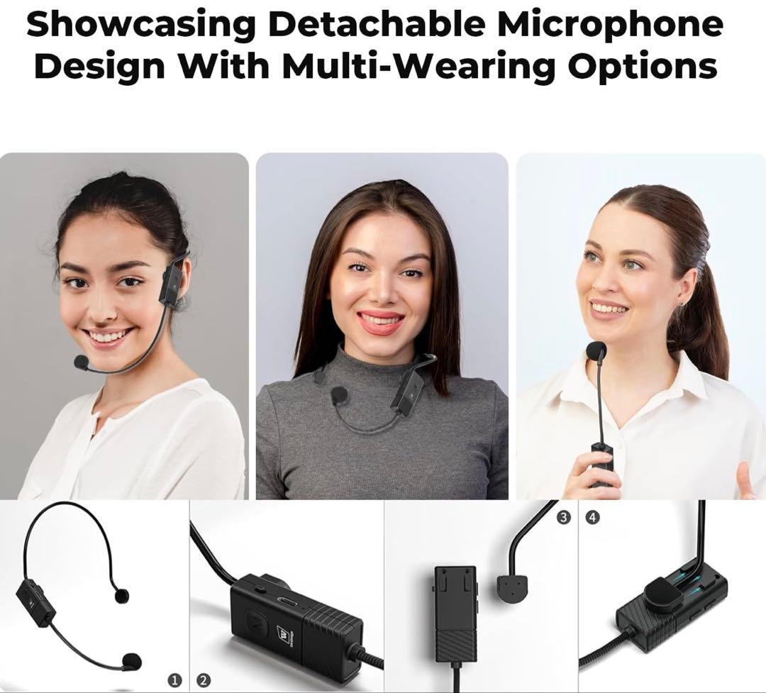 ポータブル拡声器　30W 高出力スピーカー　デュアルマイク搭載　会議　イベント