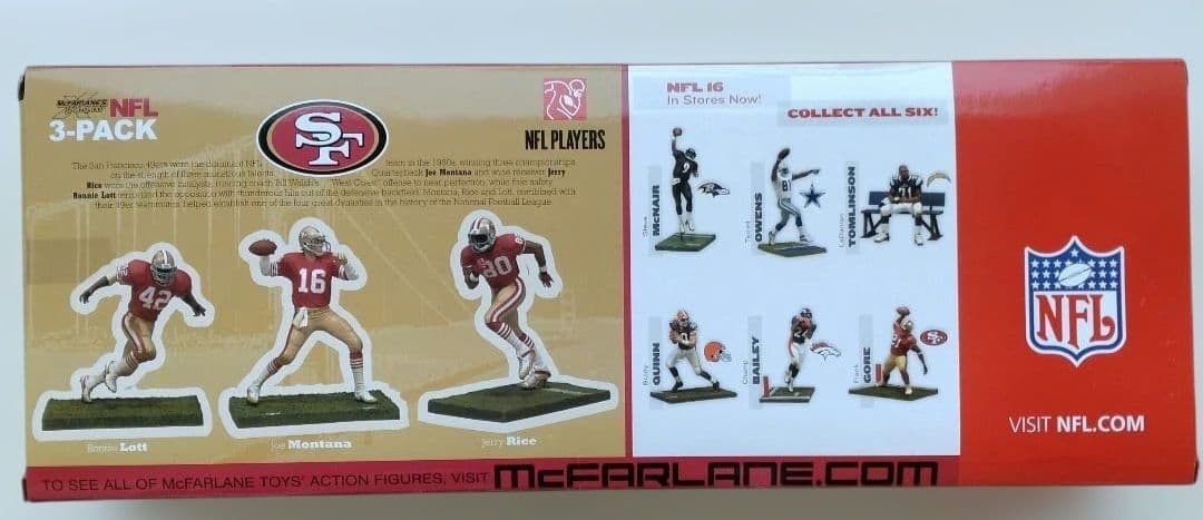 (未開封品)マクファーレンNFL 49ersフィギュア 3-Pack モンタナ他
