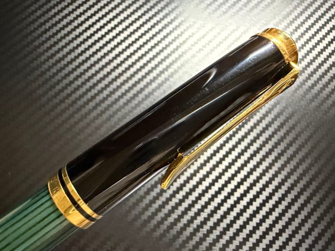 未使用に近い ペリカン 初期型 スーベレーン M800 緑縞 14C M 万年筆