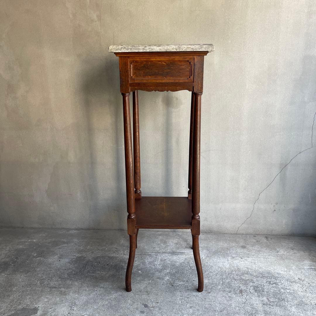 フレンチアンティーク 大理石天板の花台 / プランツスタンド