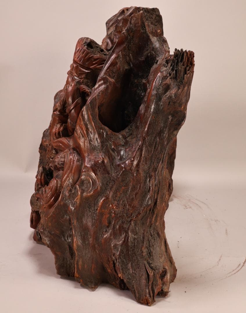 BK238　木彫　恵比寿像　大黒像　東洋彫刻　仏教美術　置物　床飾り　オブジェ