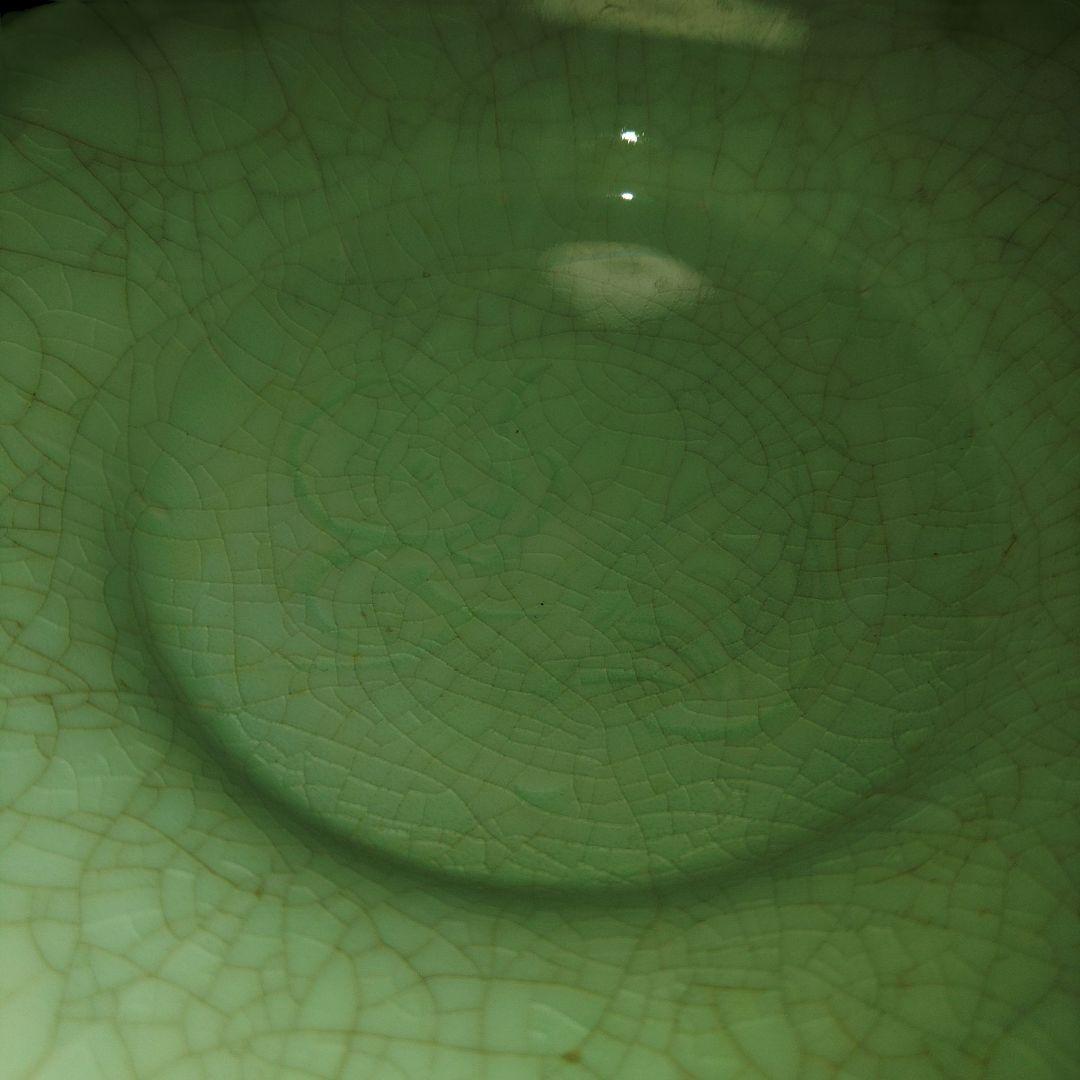 北宋青白磁腰折皿　中国古玩　アンティーク