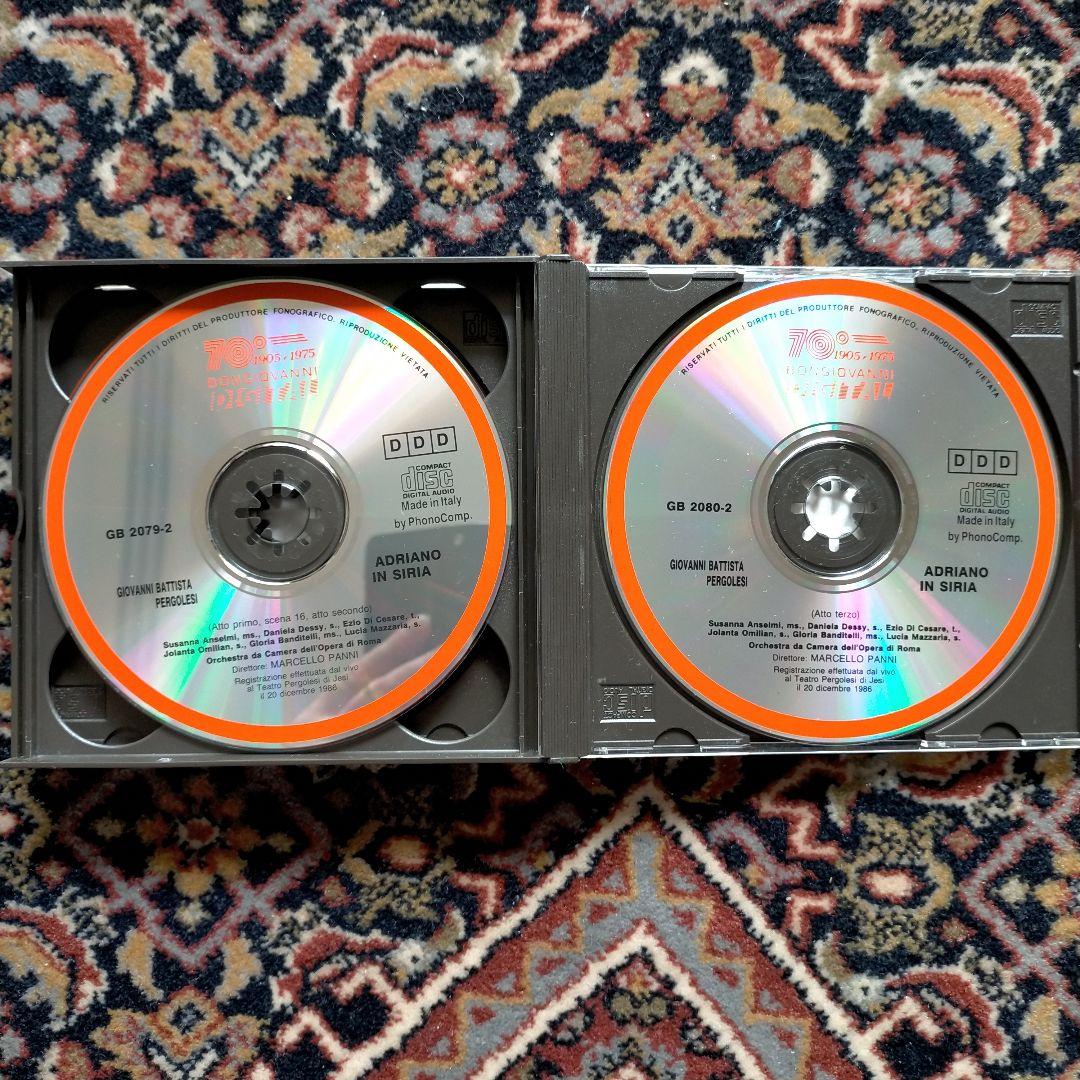 ペルゴレージ 歌劇 シリアのアドリア－ノ全幕 パンニ ロ－マオペラオ－ケストラ