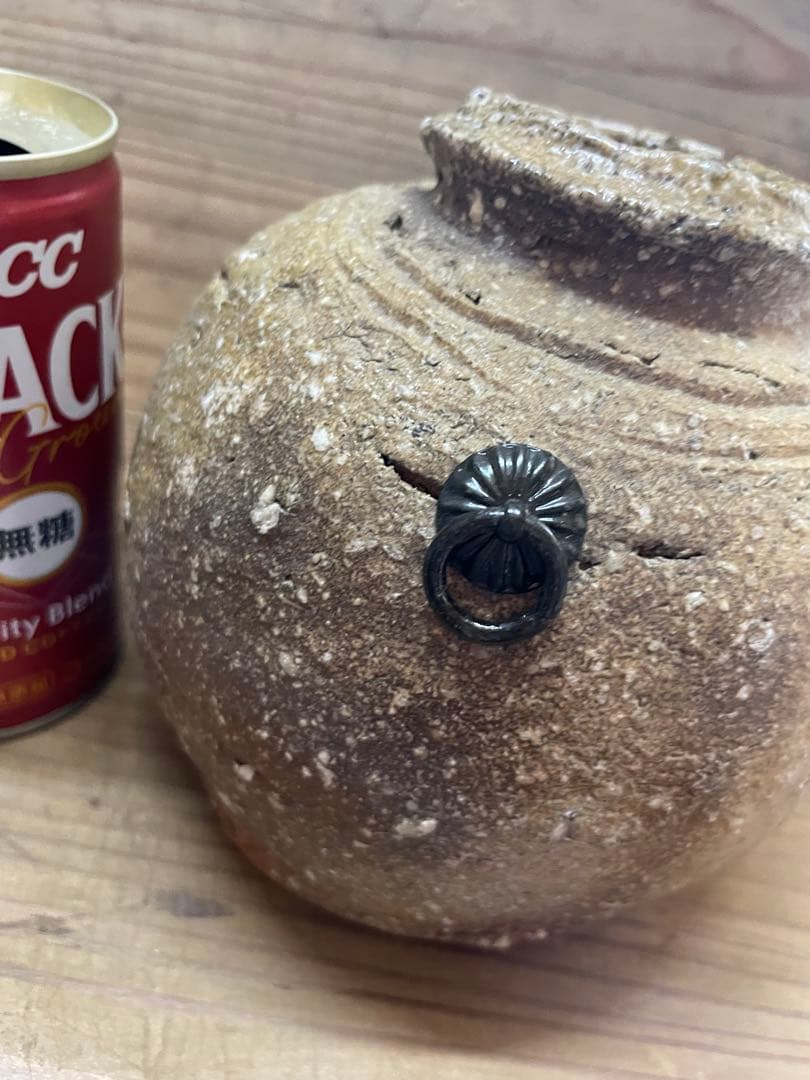 杉本貞光　掛け花入れ【m1203 花瓶　骨董　茶道　茶道具　花道　レトロ 壺 】