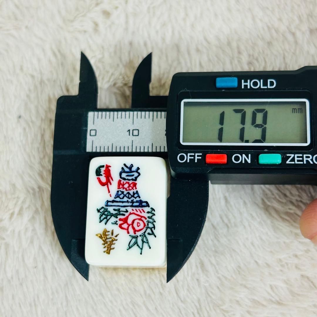 【ほぼ未使用】ミズノ丸一麻雀牌　金文字花牌　昭和レトロ　高級牌　背黄