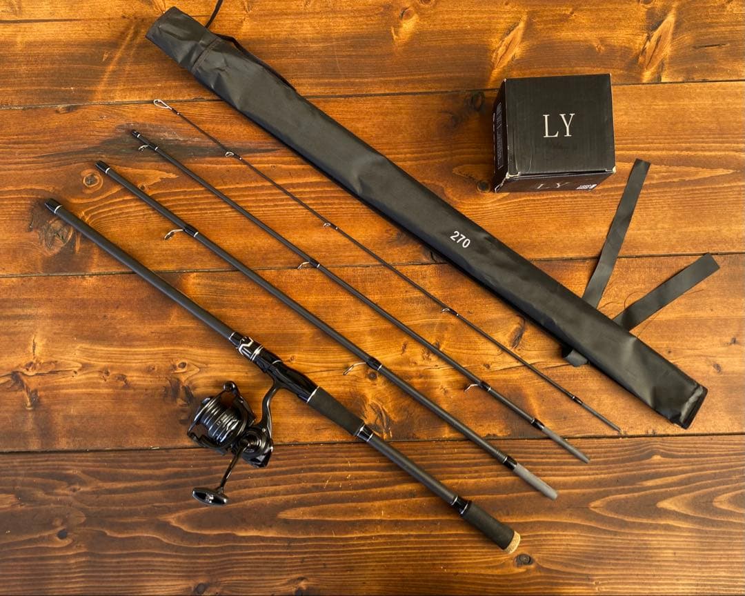 シーバスセット　スピニングロッド カーボン　シーバス　9ft 4ピース 超軽量