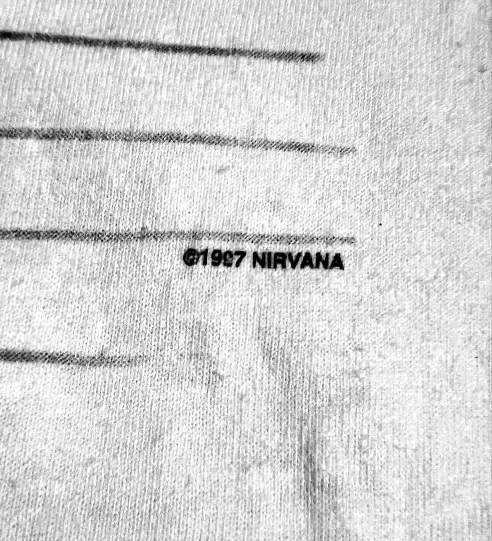 90s NIRVANA/ニルヴァーナ Tシャツ 白 ヴィンテージLサイズ