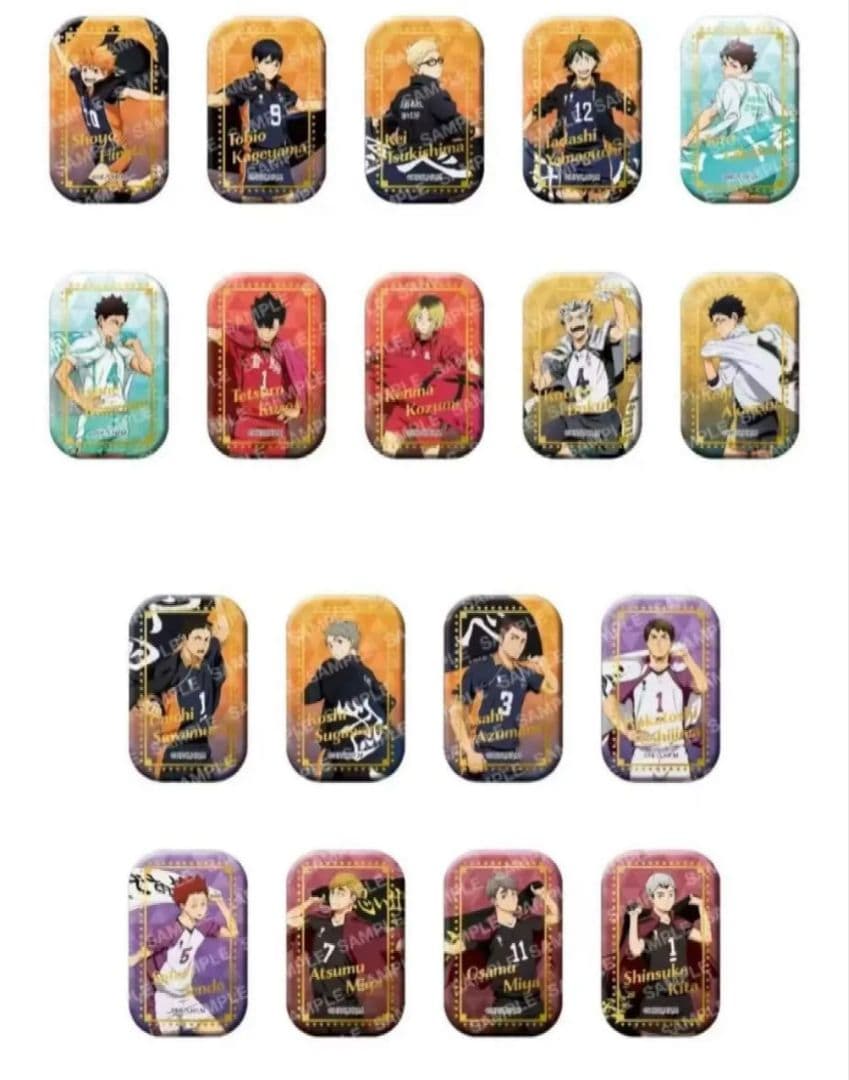 ハイキュー　セブンネット　スクエア缶バッジ　横断幕　第１弾　第２弾　及川徹　菅原