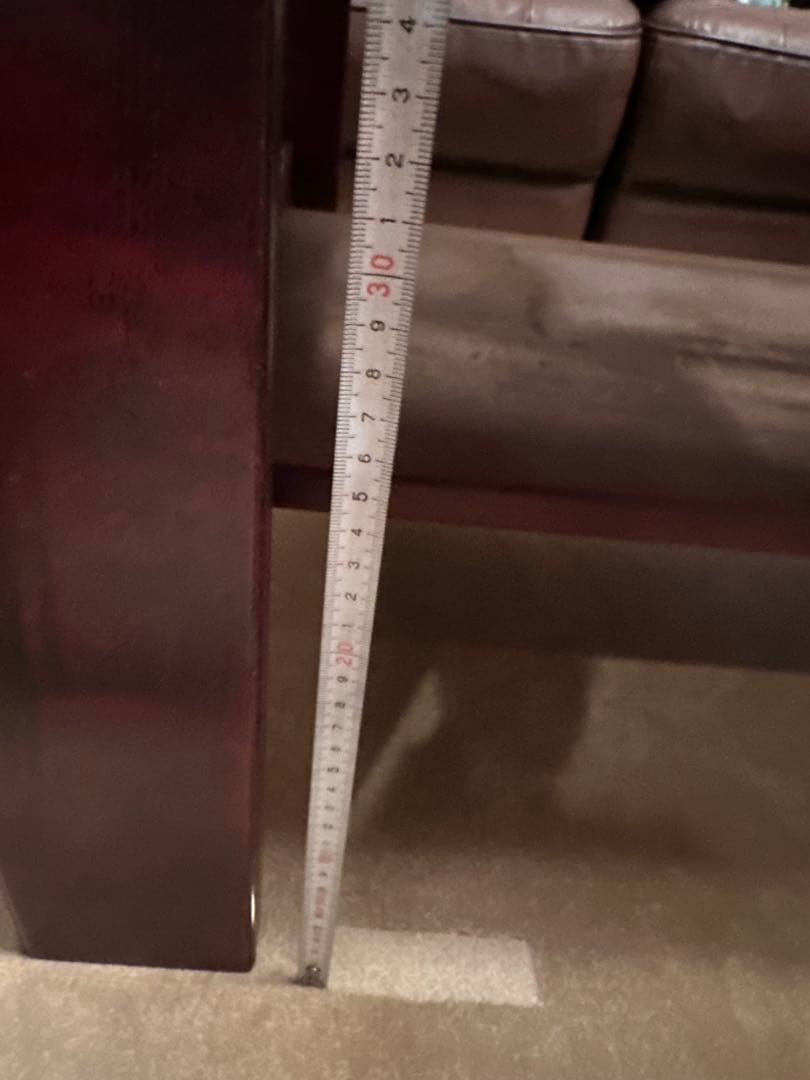 【お値下げ！超美品！たのメル便で発送】カリモク　木製ダークブラウン座卓 収納付き