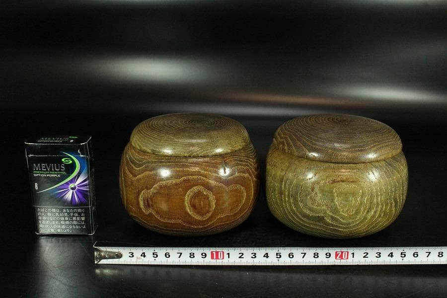 碁石 碁器 時代物 一対(K-YC403)