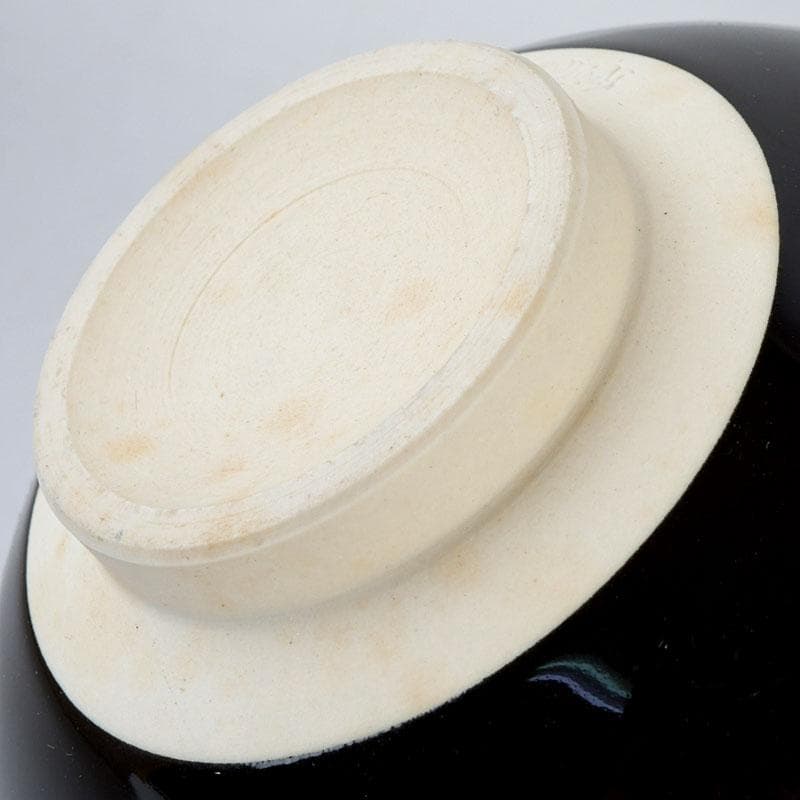 クローバー　茶道具　橋本紫雲作　黒釉　数茶碗　四客まとめて　V　9596