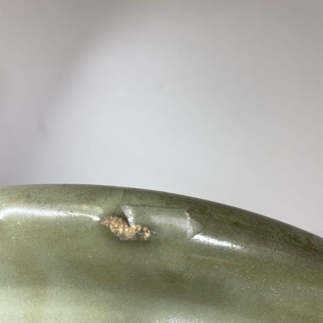 中国明時代　竜泉窯　青磁大皿　直径27.6㎝　トコトコ　東な7-0325☆2F