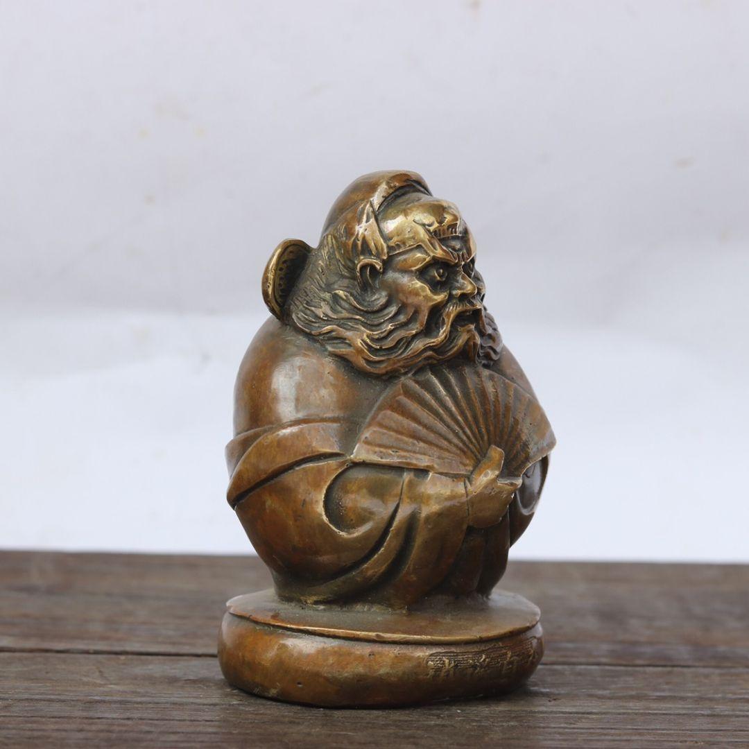 銅製 仏像 天師鐘馗仏像 茶道茶寵 鎮宅 辟邪 開運 風水 招財 置物 工芸品