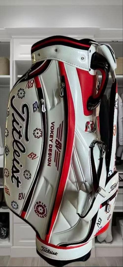 キャディバッグ PUレザー スポーツゴルフバッグ メンズゴルフバッグ