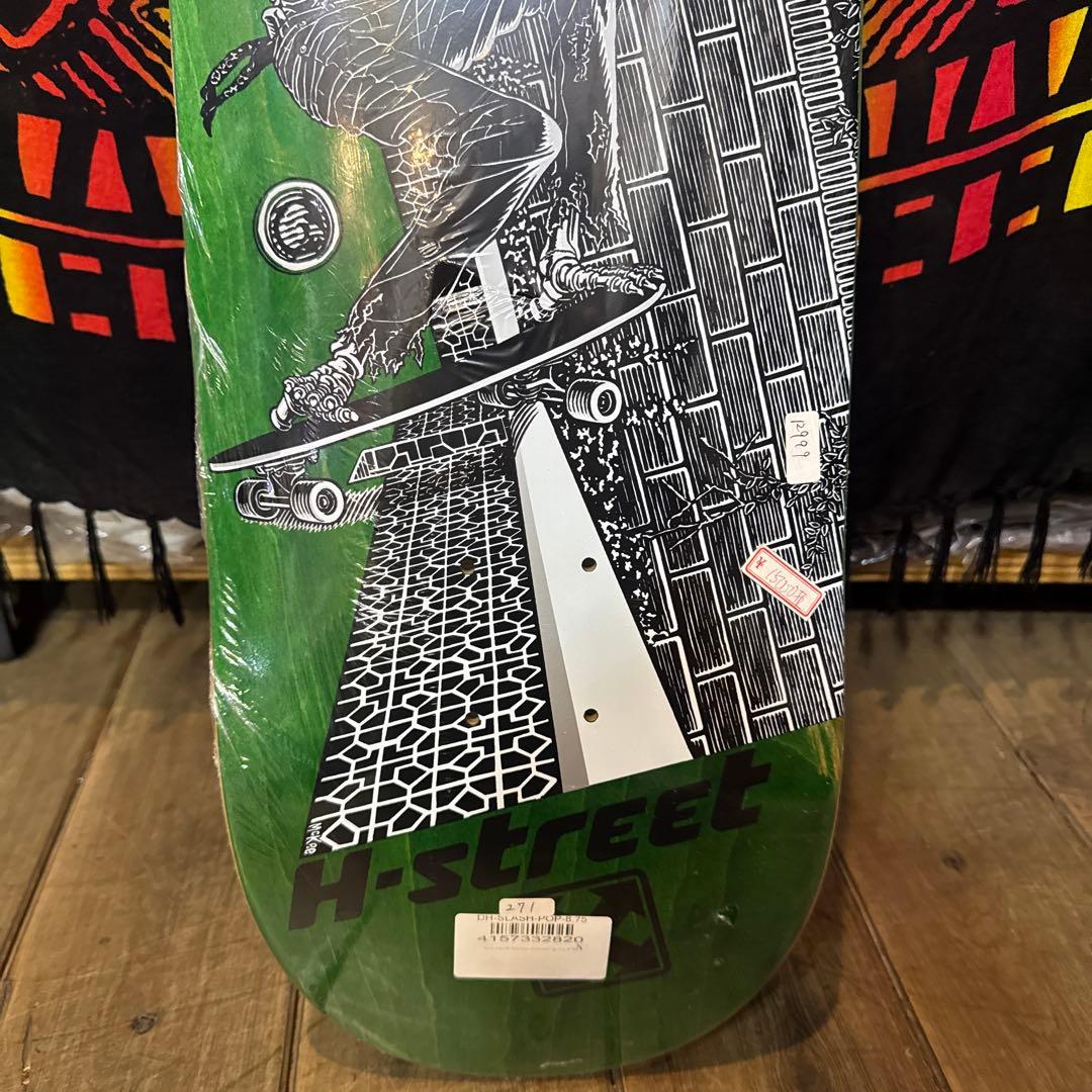 H-street HACKETT スケボーデッキ グリーン　8.75×33㌅