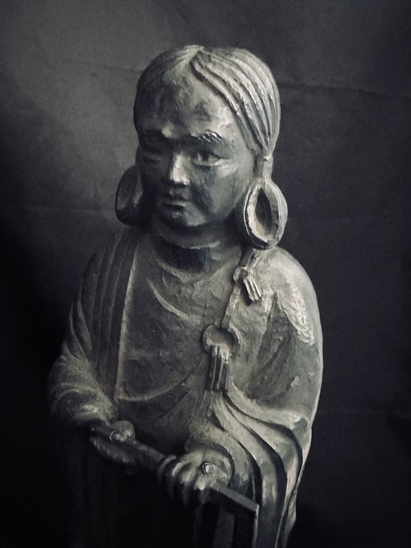 聖徳太子 銅製 像 高さ53cm 板坂辰治氏作/アンティーク