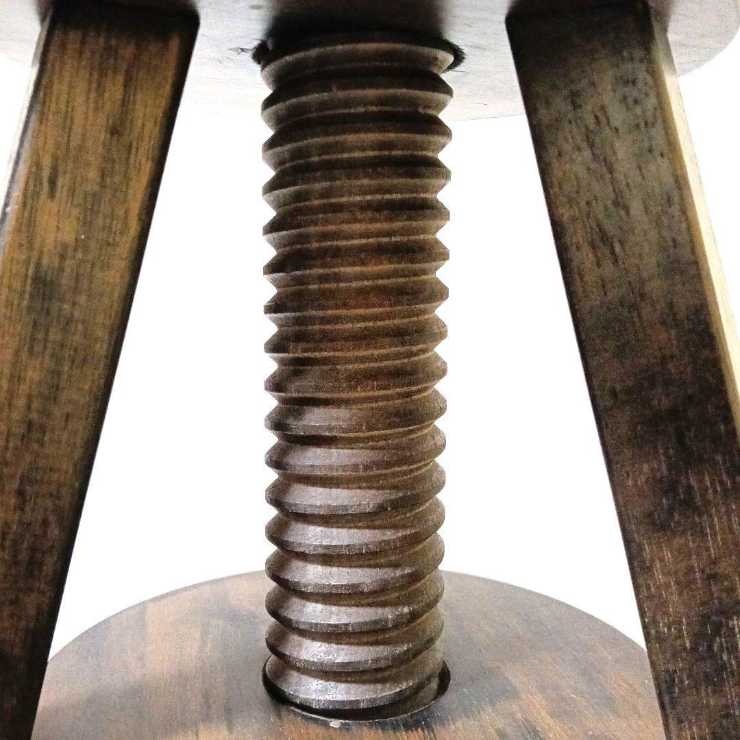 一点物 希少 ヴィンテージ 木製回転式スツール アトリエスツール オクタゴン