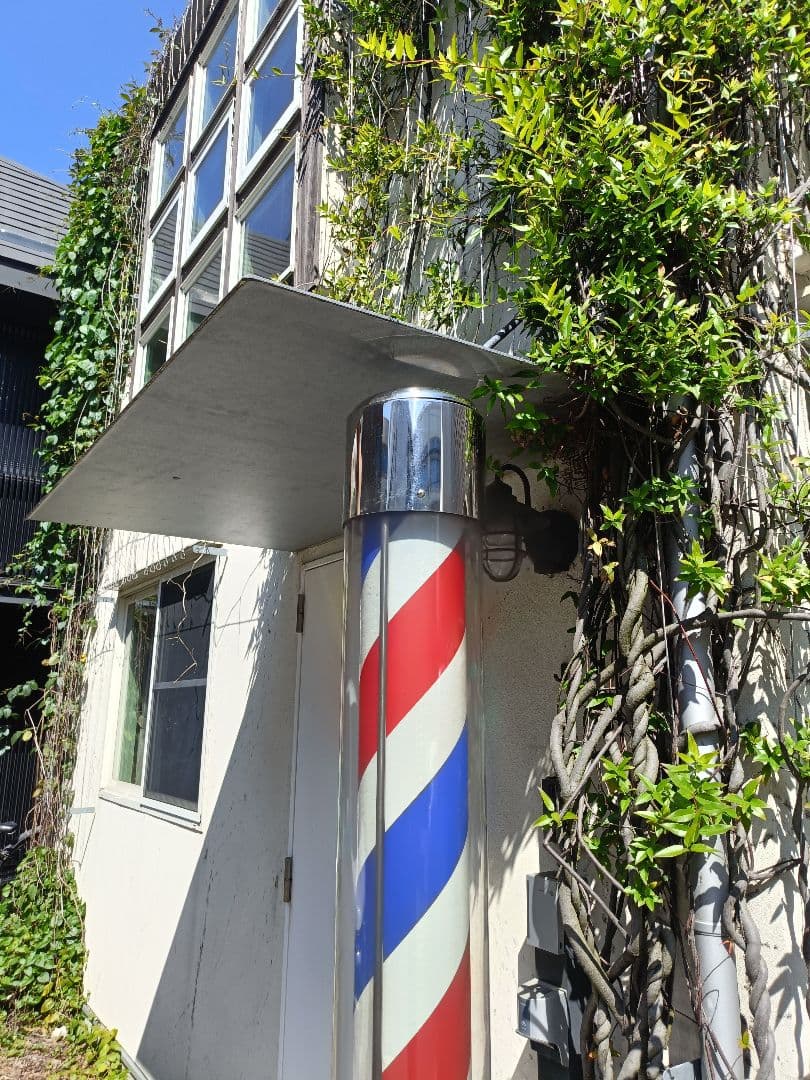 サインポール 大阪サイン 整備済 中古 LED仕様 理容 床屋 看板 照明