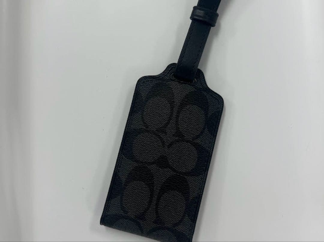 ☆正規品☆コーチ COACH ネームタグ シグネチャー ラゲッジタグ チャコール