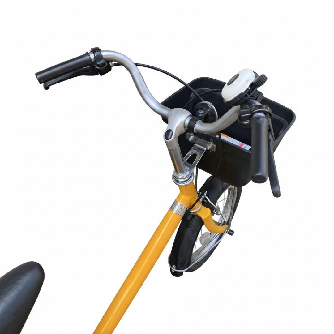 【大阪市南部】【無印良品】16型幼児用自転車 手押し棒付き イエロー
