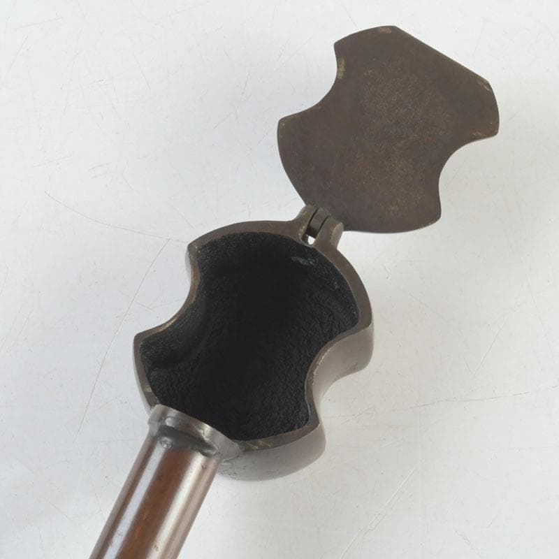 時代提げ物　書道具　古銅　矢立　3点　まとめて　時代箱付　M　9281