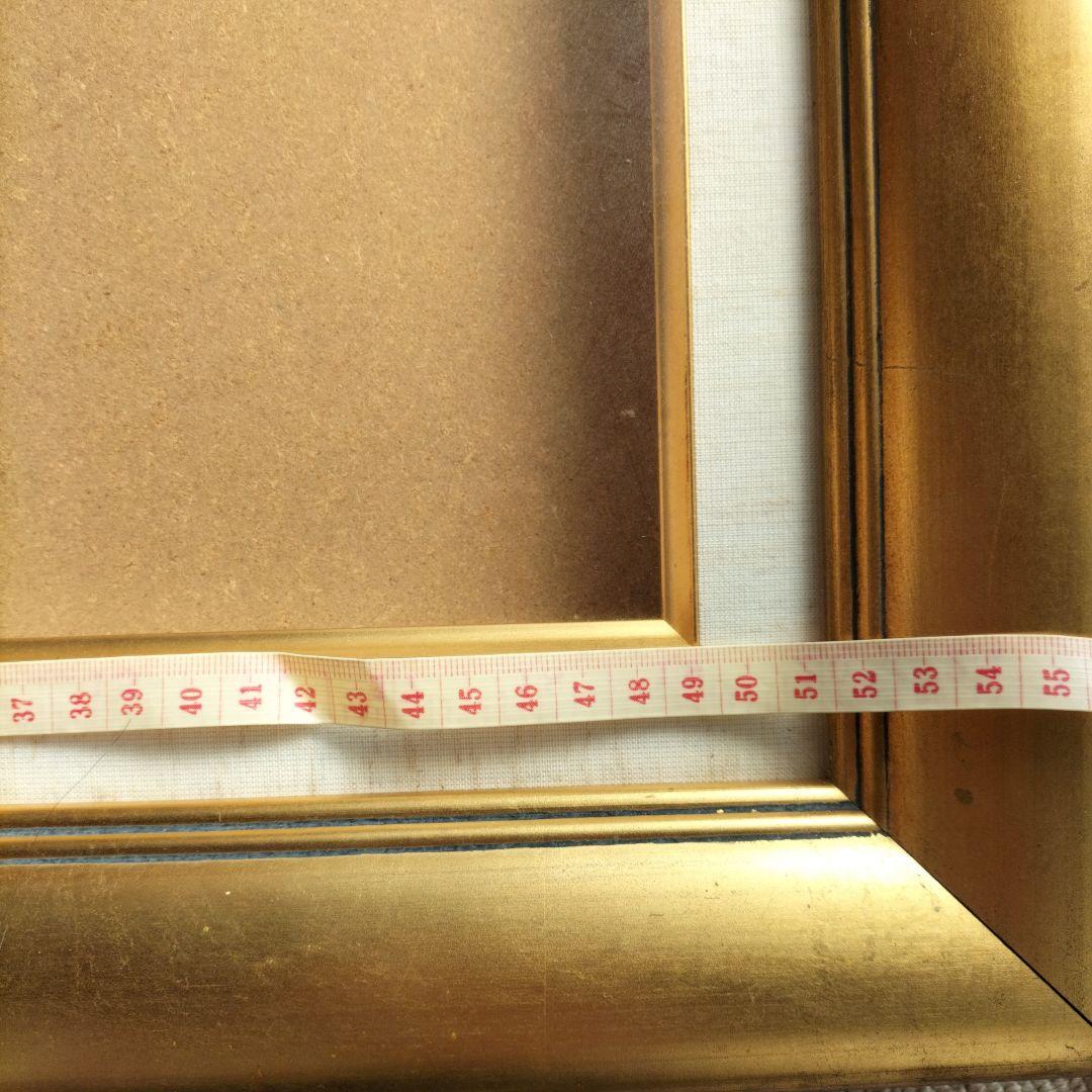 マットなゴールドの額縁　アンティーク雑貨