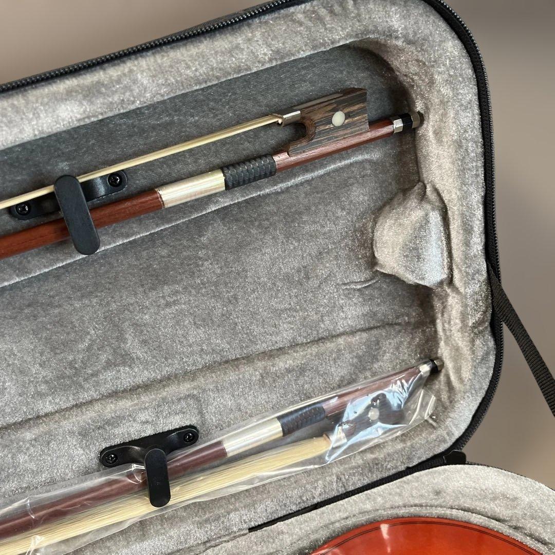 【未使用品】バイオリン 4/4 セット 付属品完備 弓2本 初心者用