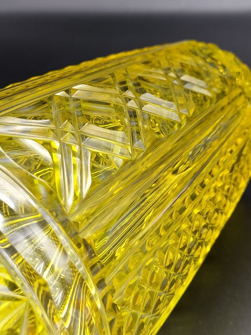 超希少品☆中根櫻龜 復元25周年記念 薩摩切子 花器（切子、江戸切子、薩摩切子