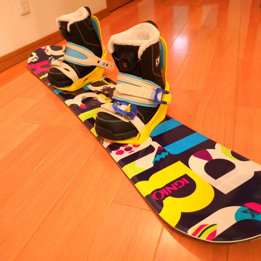 キッズスノーボード 120cm 　21cm　BOAブーツ　ワックス施工済