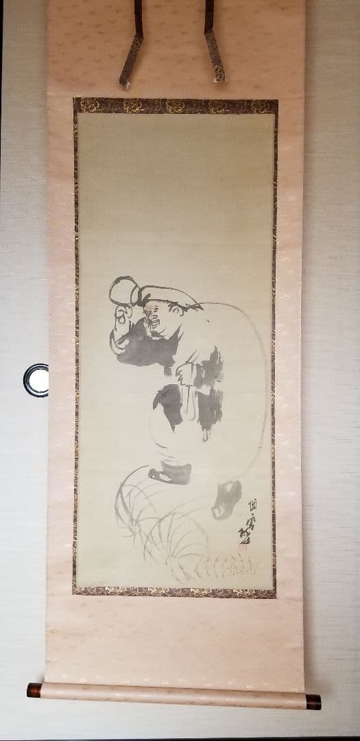 最終値下げ  古い掛軸水墨画 名作共箱付き