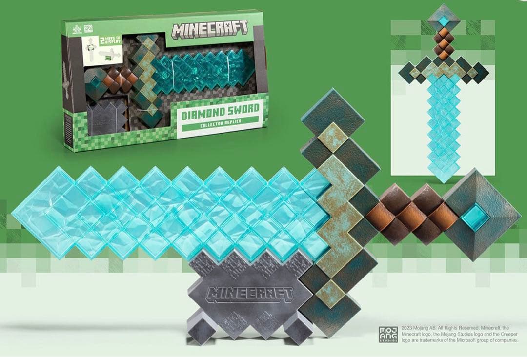 巨大マインクラフト【リアルライフ・レプリカ】ダイヤモンドの剣 50cm