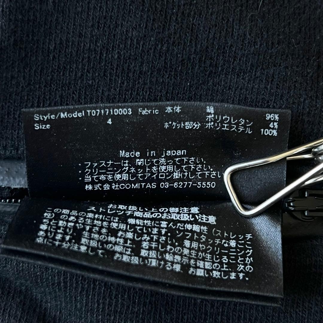 3219【美品】TFW49 ストレッチパンツ　チャックポケットスウェット　M 黒