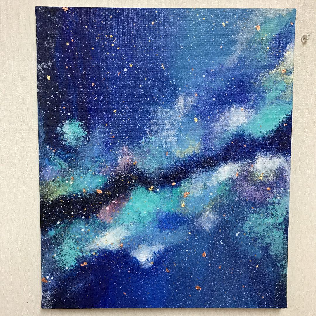 アートパネル　絵画　絵　抽象画　夜空　星　天の川　インテリア　現代アート