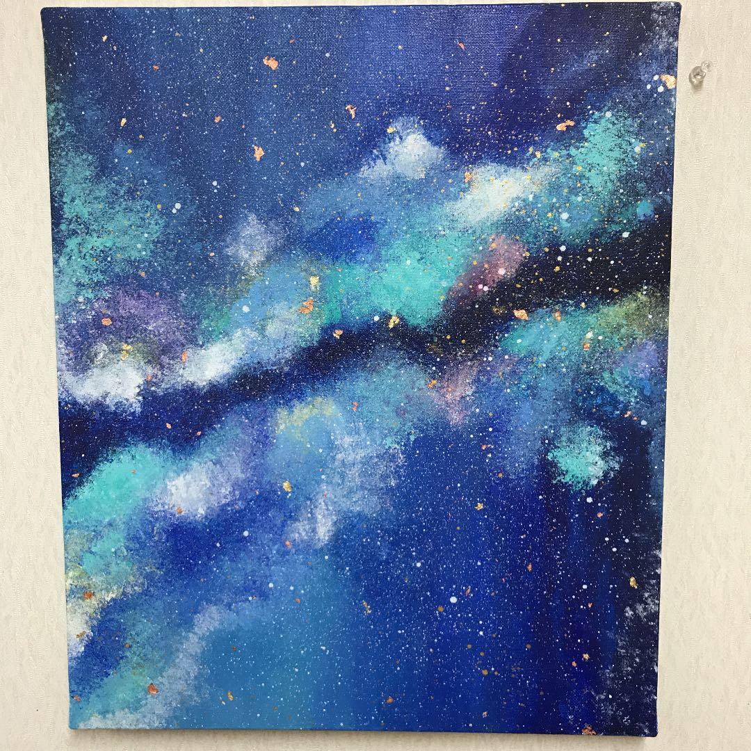 アートパネル　絵画　絵　抽象画　夜空　星　天の川　インテリア　現代アート