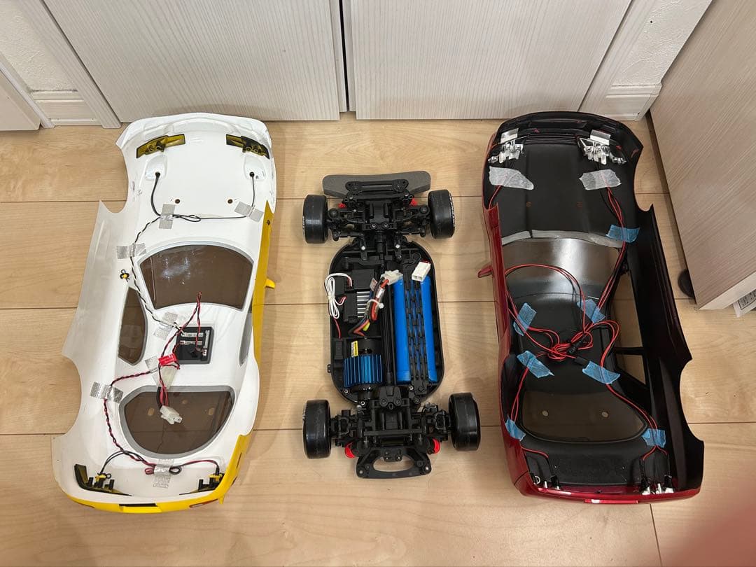けん　RX7のボディなし　ドリフトラジコン　タミヤTT01D フルセット