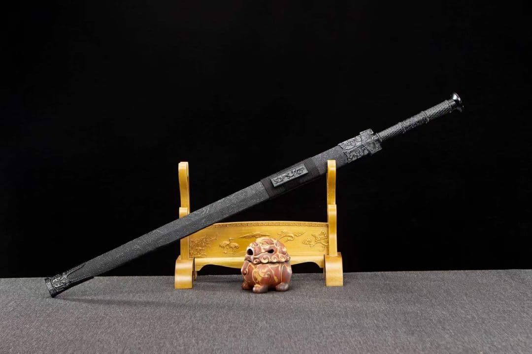 倚天剣-高性能マンガン鋼（黒化技術） 古兵器 武具　刀装具　模造刀 居合刀
