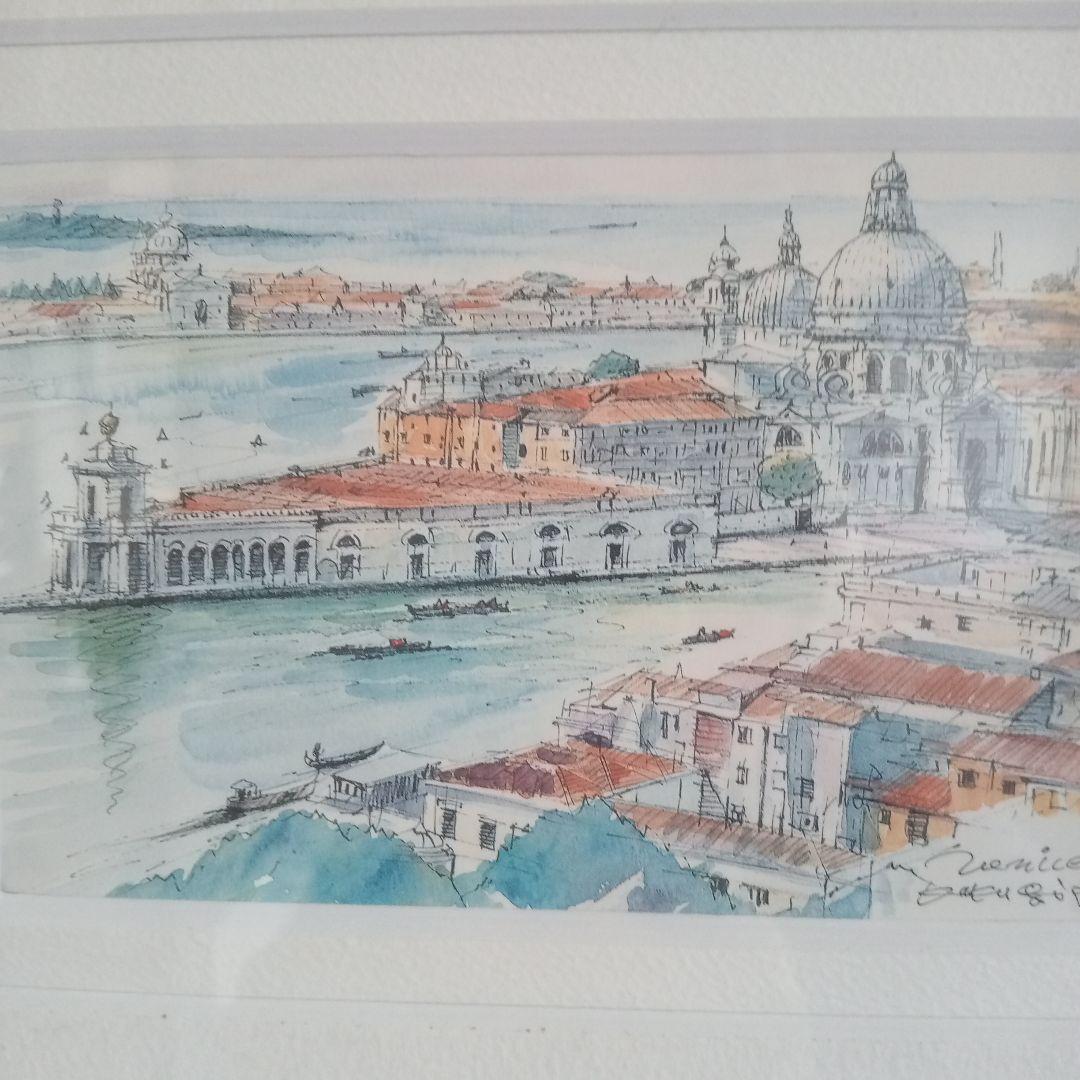 鶴　十帆　 59x77cm 水彩画