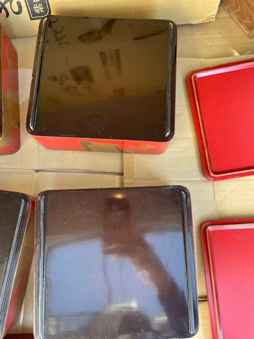 重箱　蒔絵　扇子　江戸時代　兎