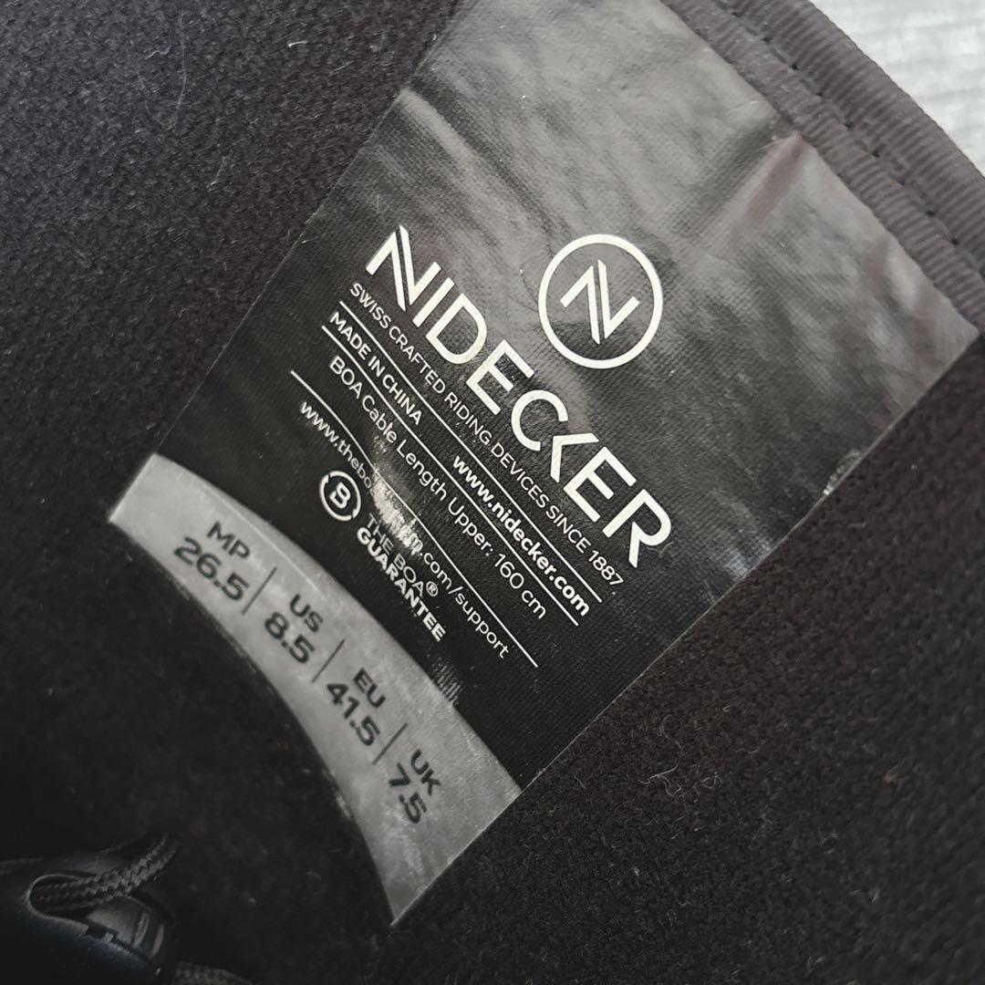 ① 美品❗️NIDECKER/BOAシステム スノーボードブーツ26.5センチ