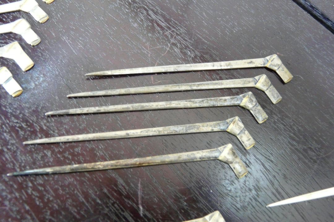 銀製 菓子切 菓子楊枝 18本 85.5g 銀食器 銀細工