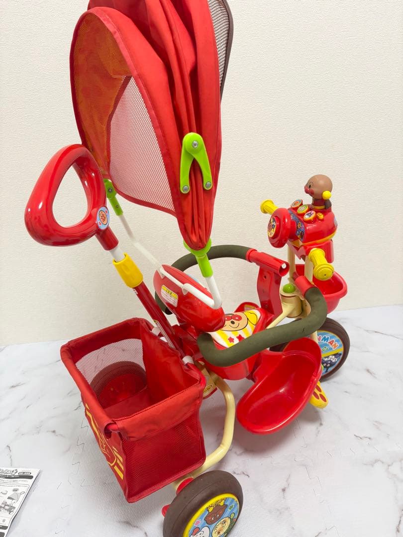動作OK アンパンマンデラックスII 三輪車　ブザー付き　子供キッズ用品