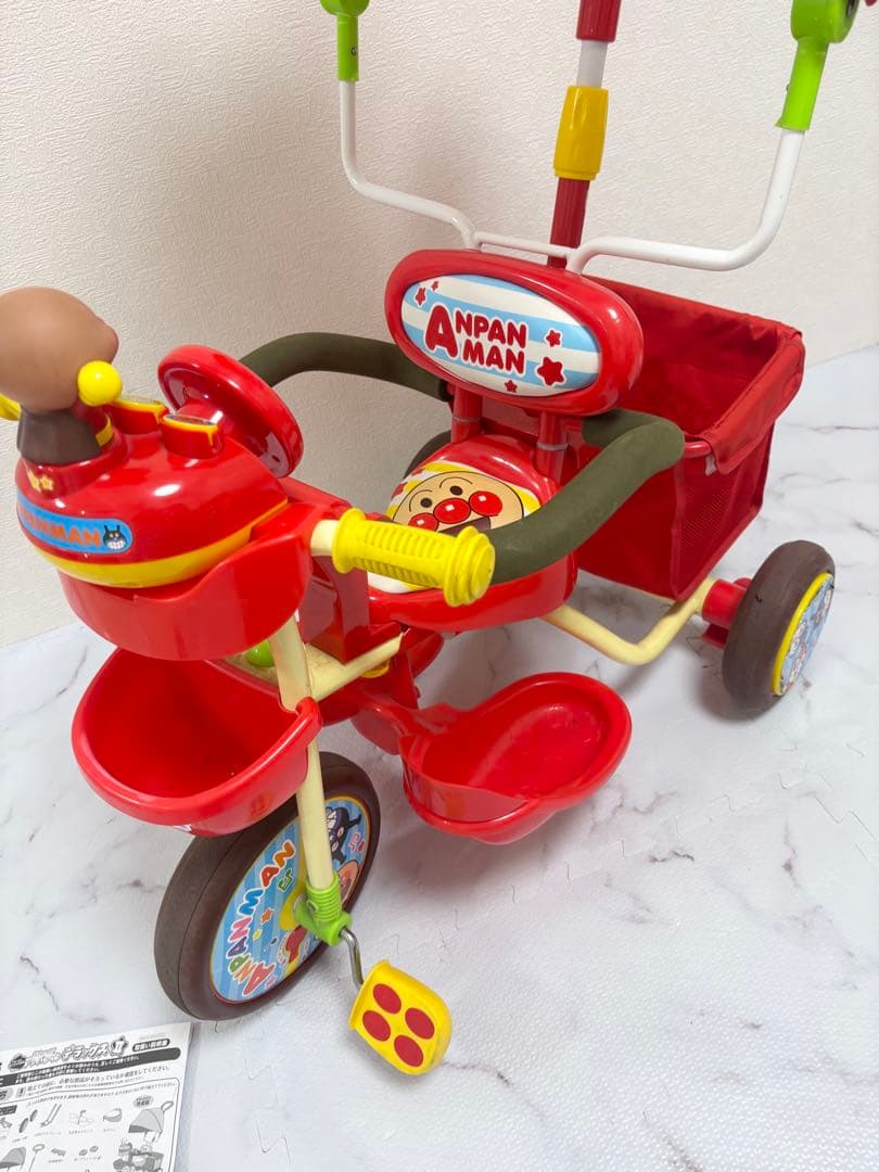 動作OK アンパンマンデラックスII 三輪車　ブザー付き　子供キッズ用品