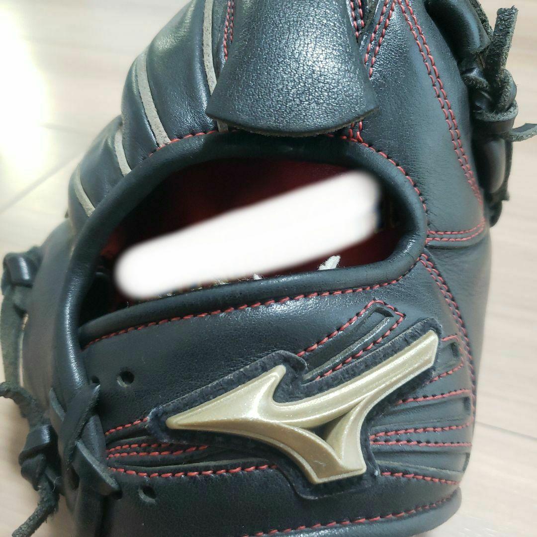 Mizuno ブラックレザーグローブ ゴールドロゴ